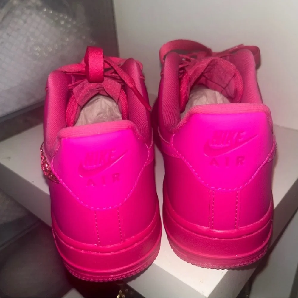 SOLD Custom Nike Air Force 1 (Fire berry) - Picture 2 of 4